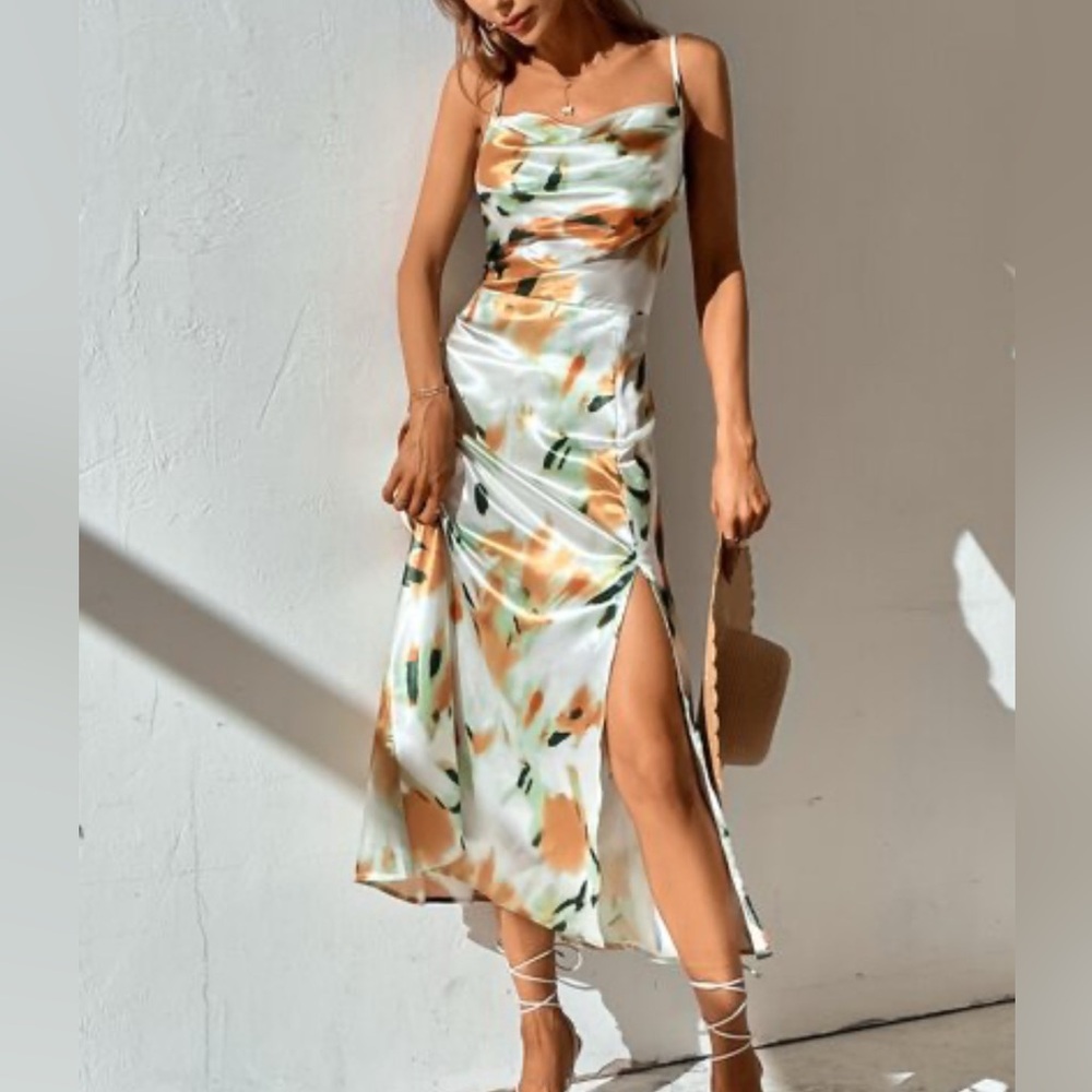 Elegant Multicolor Sleeveless Dress